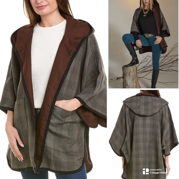 CAbi Jackets & Blazers - NWOT CAbi Baskerville Topper reversible poncho